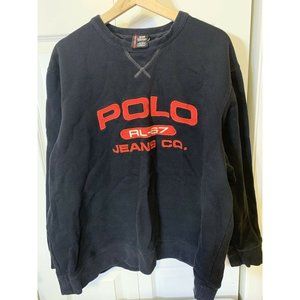 Vintage Ralph Lauren Polo jeans‎ co RL 67 Men’s Sz XL Sweatshirt Pullover Rugby